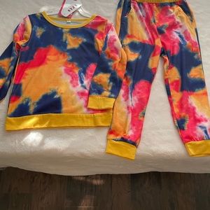 2pc Tie Dye sweatshirt and pants set